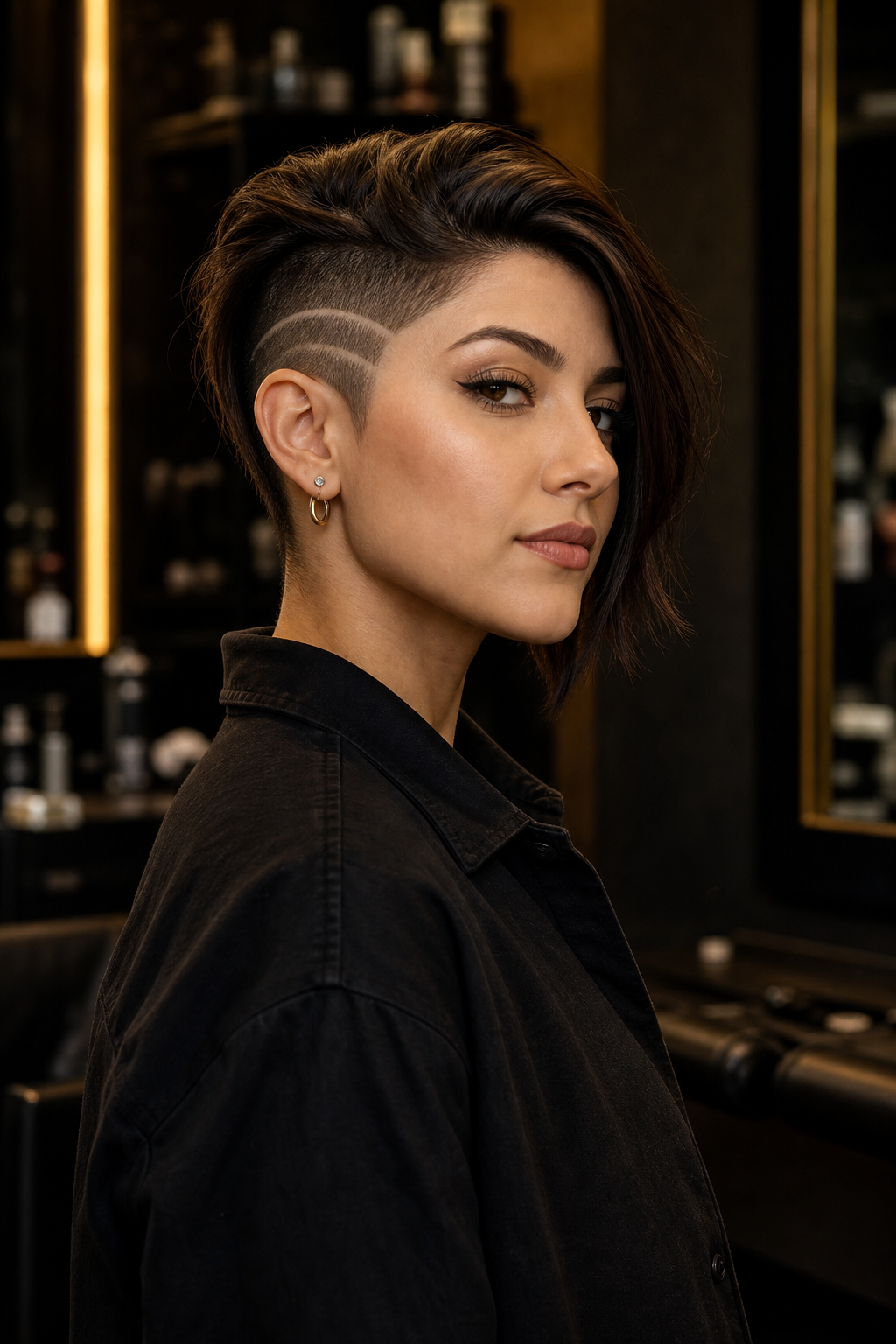 Corte moderno com lateral desenhada