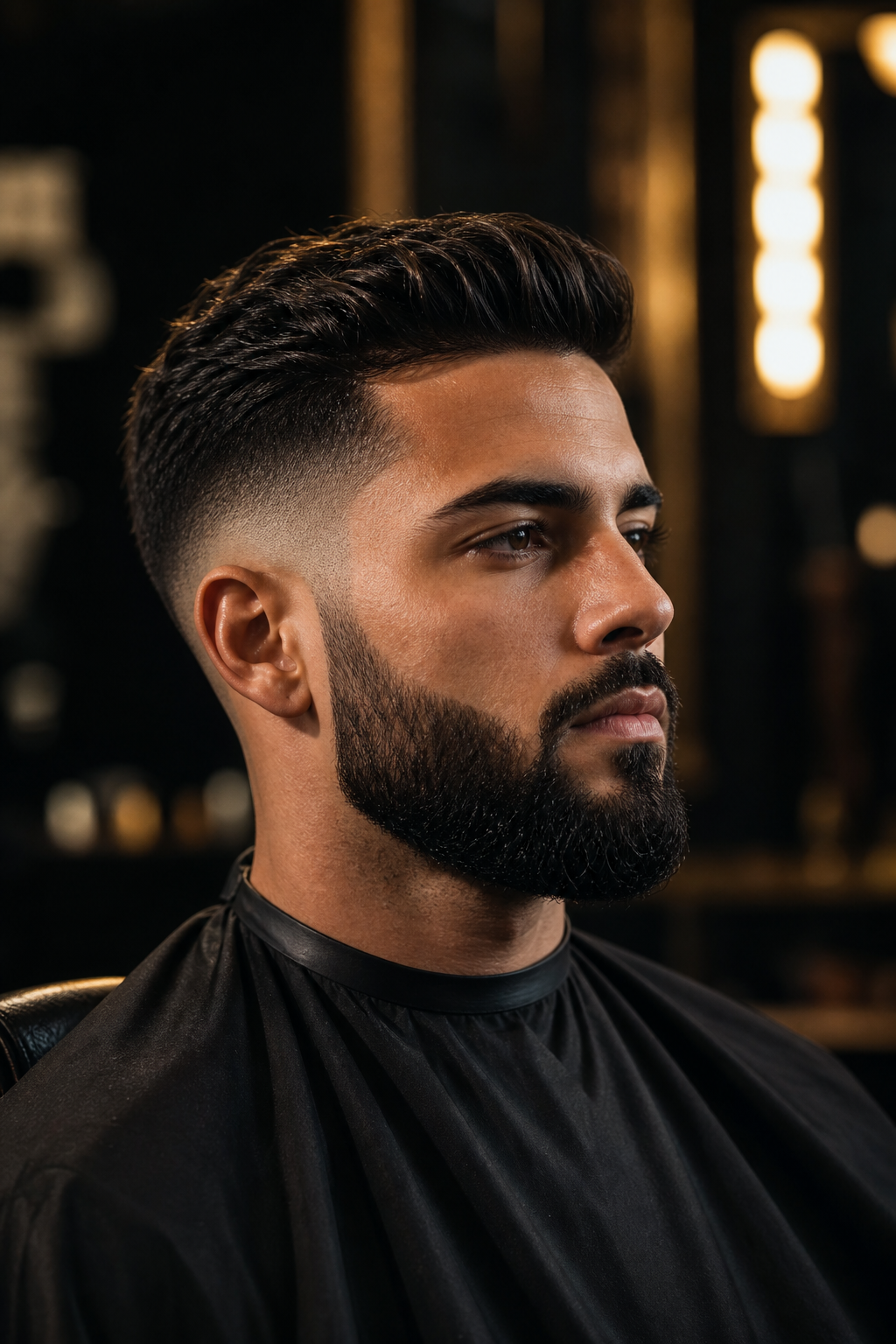 Ambiente e trabalhos da PRX Barbearia